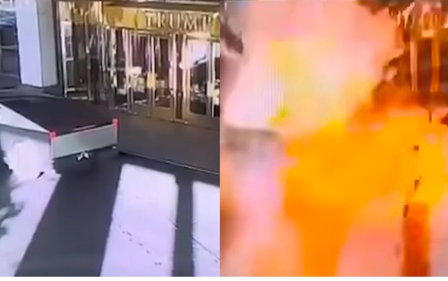 Explosión captada por cámara de videovigilancia