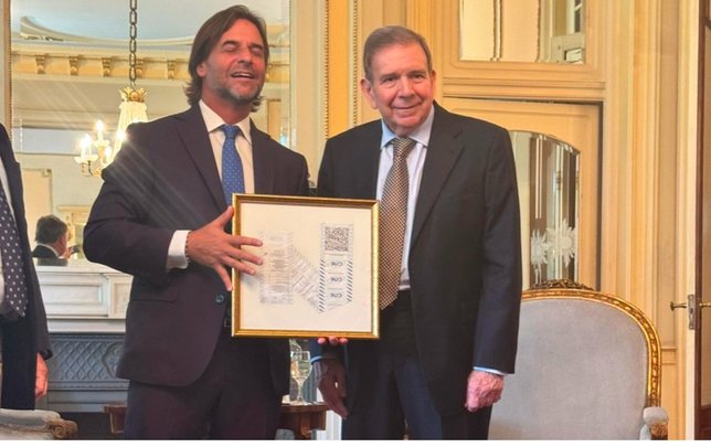 Luis Lacalle Pou y Edmundo González Urrutia